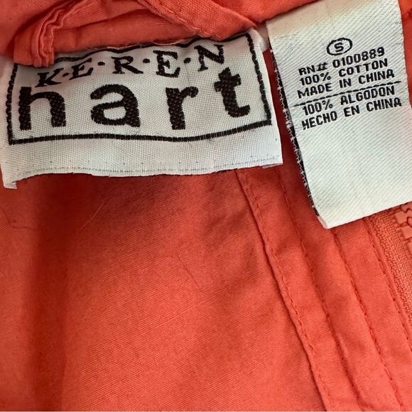 Keren Hart Zip-Up Vest Coral Orange Women's Size Small - Picture 3 of 3